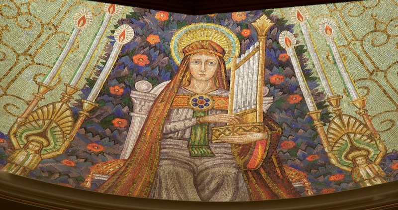 Saint Cecilia in Sanctuary Mosaic